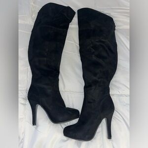 Black Knee High Boots